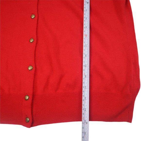 tommy hilfiger red bow sleeve XL Cardigan sweater - Picture 9 of 11